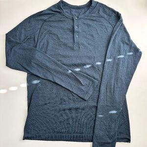 Lululemon Tech Metal Vent Long-Sleeve Henley in True Navy